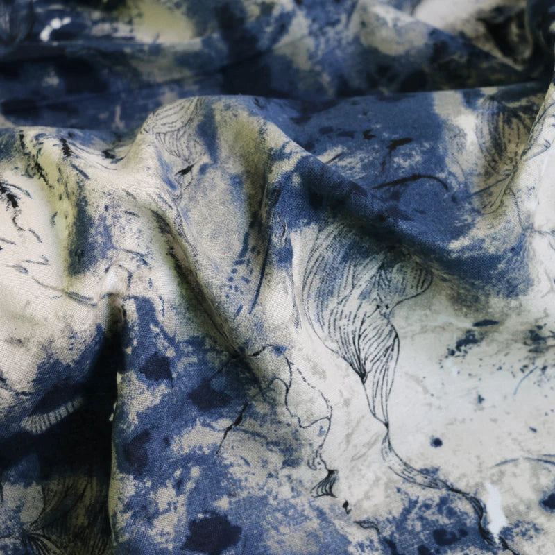 Tie-Dye Cotton Linen Fabric