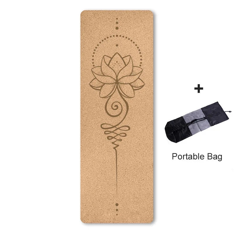 4mm Natural Cork TPE Yoga Mat