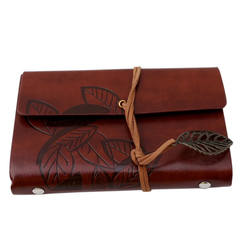 Retro Leaf PU Leather Notebook