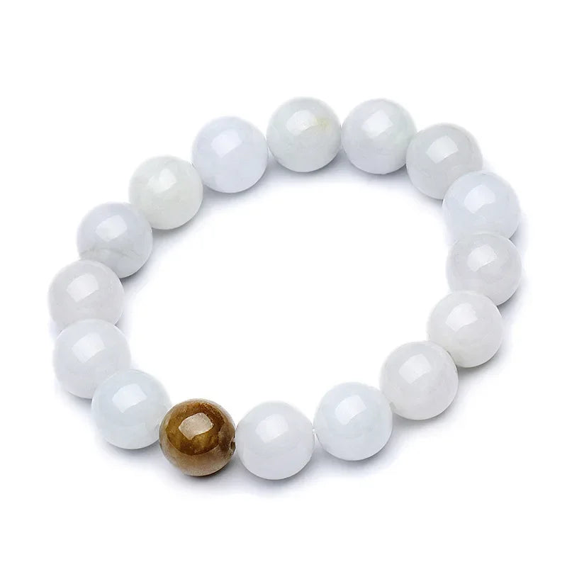 Natural Myanmar Yellow Jade Bracelet