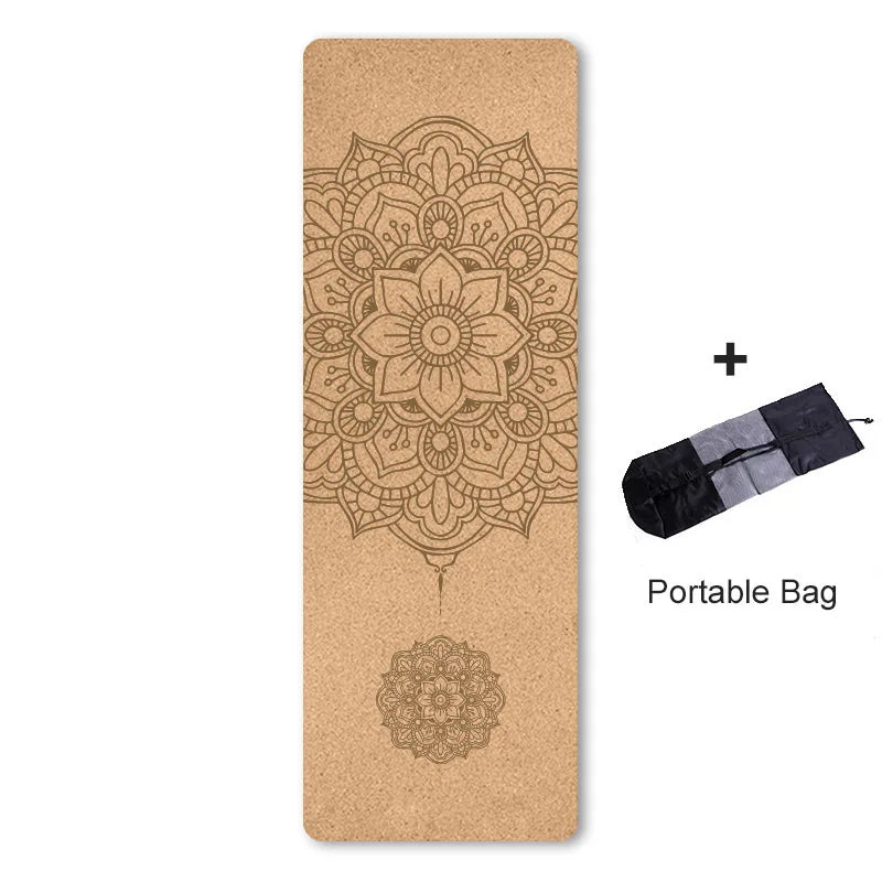 4mm Natural Cork TPE Yoga Mat